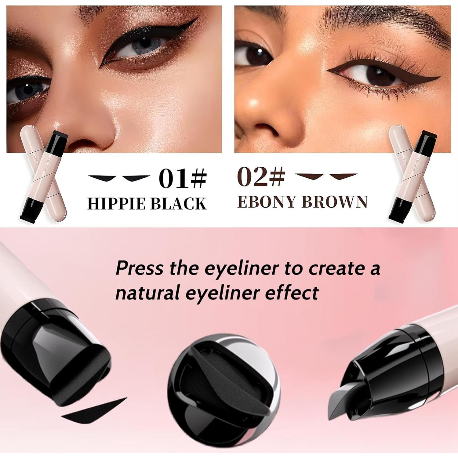 Sello de Eyeliner PKERUS Plegable Impermeable 01#HIPPLE BLACK