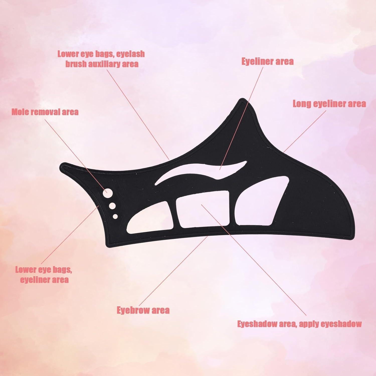 Plantillas de Sombra de Ojos Reutilizables Lyreh + Brocha