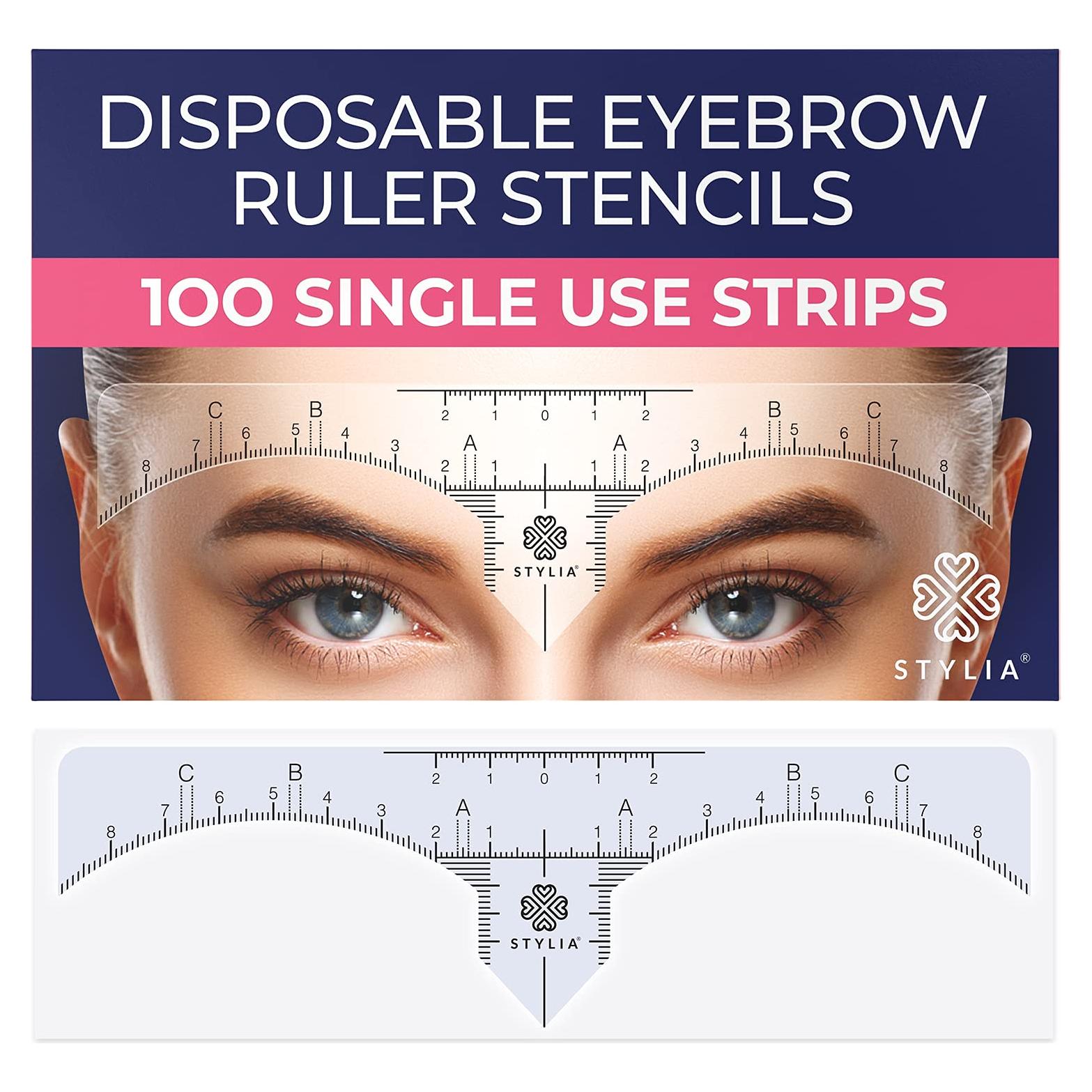 Kit de Plantillas para Cejas Stylia - 100 Unidades Reutilizables