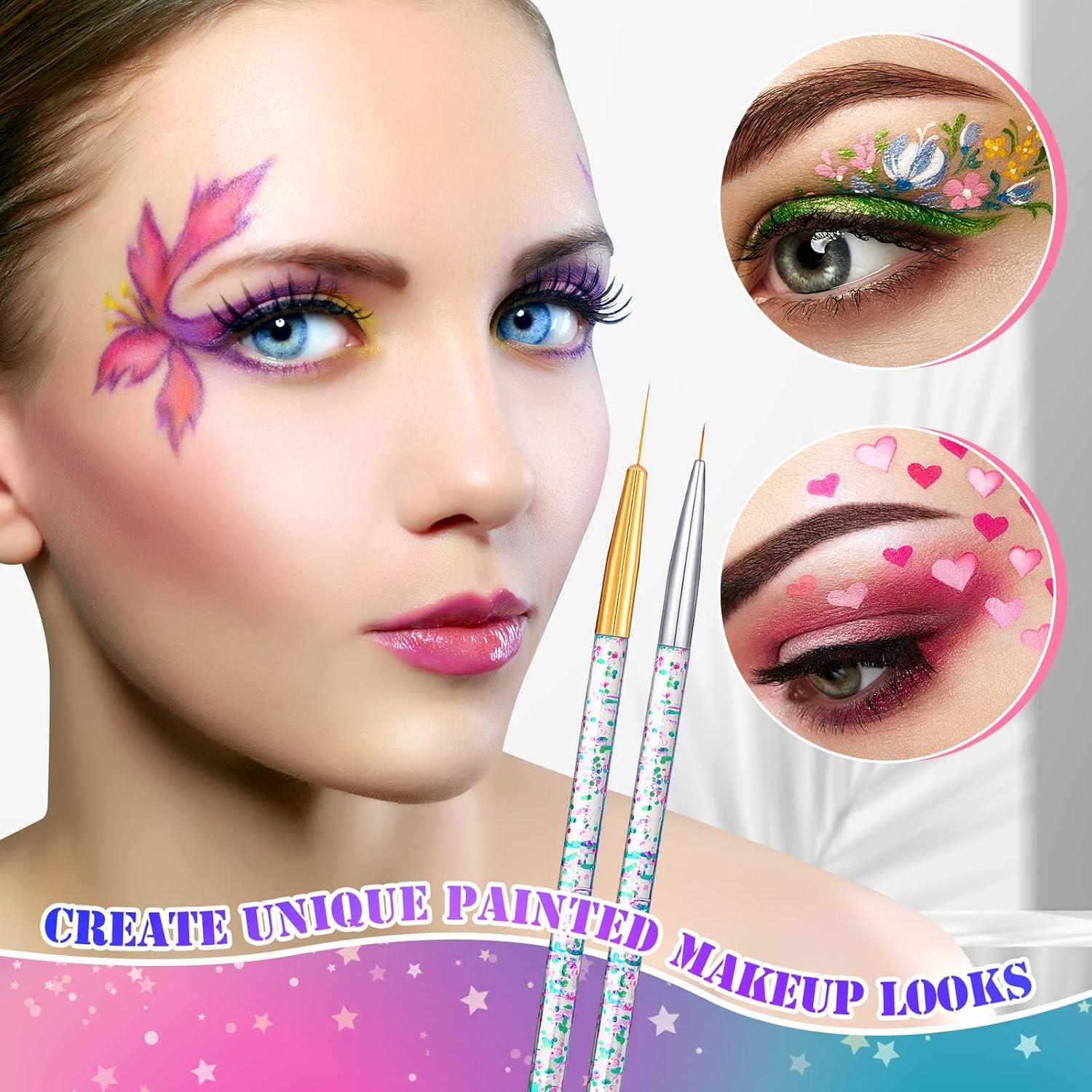 Juego de 12 Pinceles de Maquillaje Gandeer para Delineador