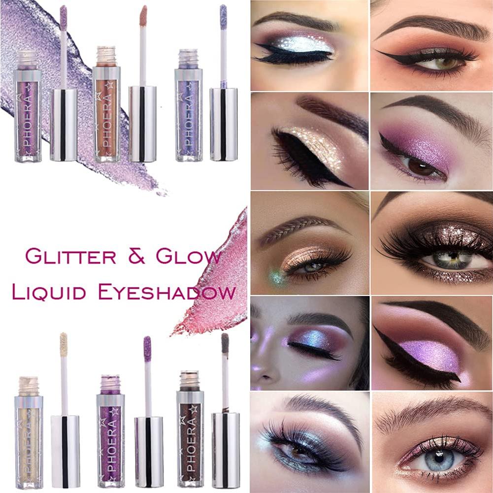 Sombra de Ojos Brillante Eschindler A102 - 12 Colores Metálicos