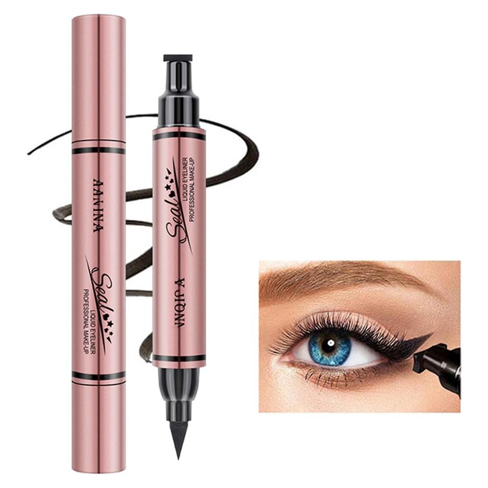 Delineador Jumbo Doble Punta Linble Sello Ojo de Gato Negro 3.5ml