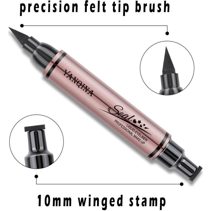 Delineador Jumbo Doble Punta Linble Sello Ojo de Gato Negro 3.5ml