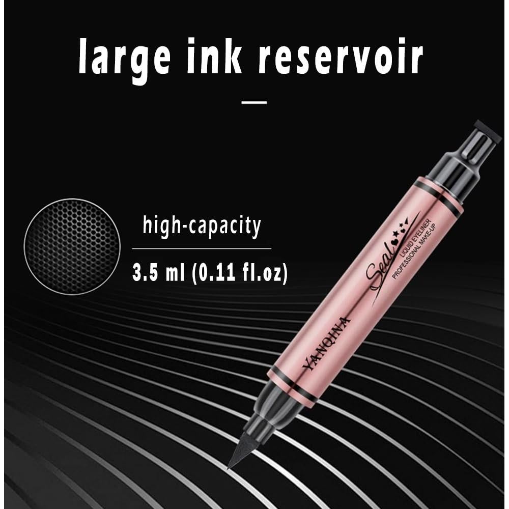 Delineador Jumbo Doble Punta Linble Sello Ojo de Gato Negro 3.5ml