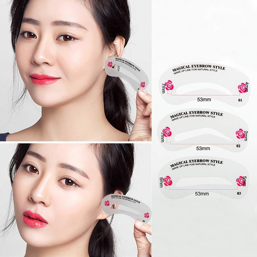 Kit de 24 Plantillas para Cejas Kalolary - Reutilizables y Fáciles