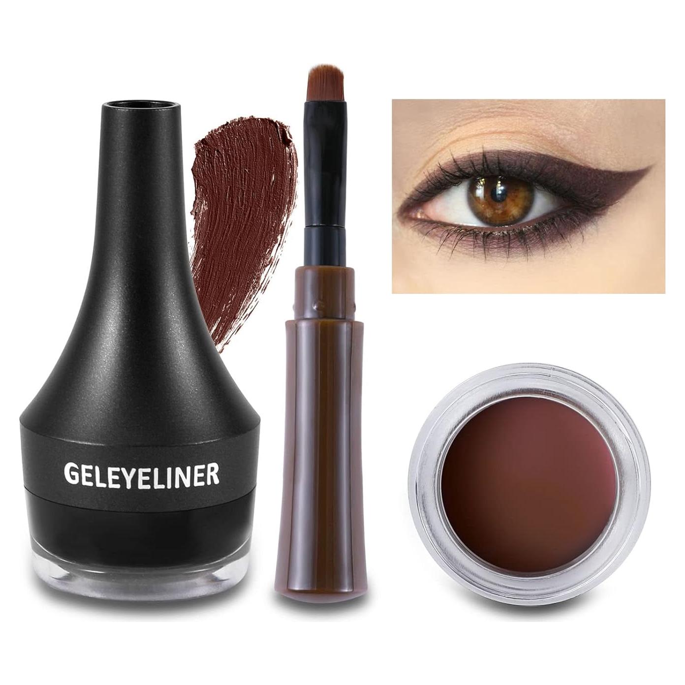 Delineador de Gel Impermeable Boobeen Marrón 30g - Larga Duración