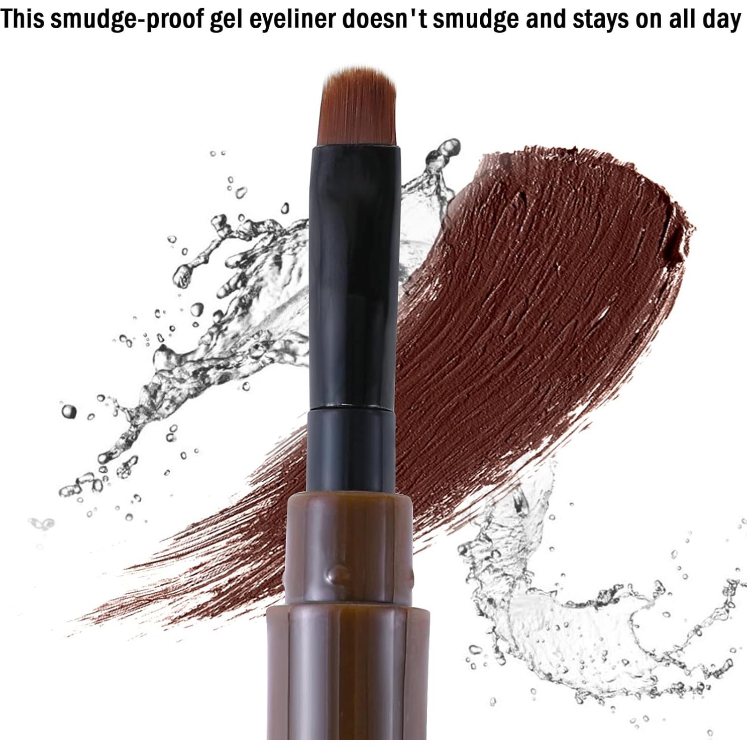 Delineador de Gel Impermeable Boobeen Marrón 30g - Larga Duración