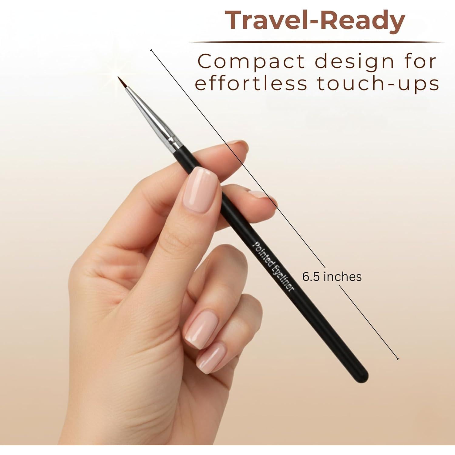 Pincel Delineador Punta Fina Mommy Makeup - Cerdas Sintéticas Veganas