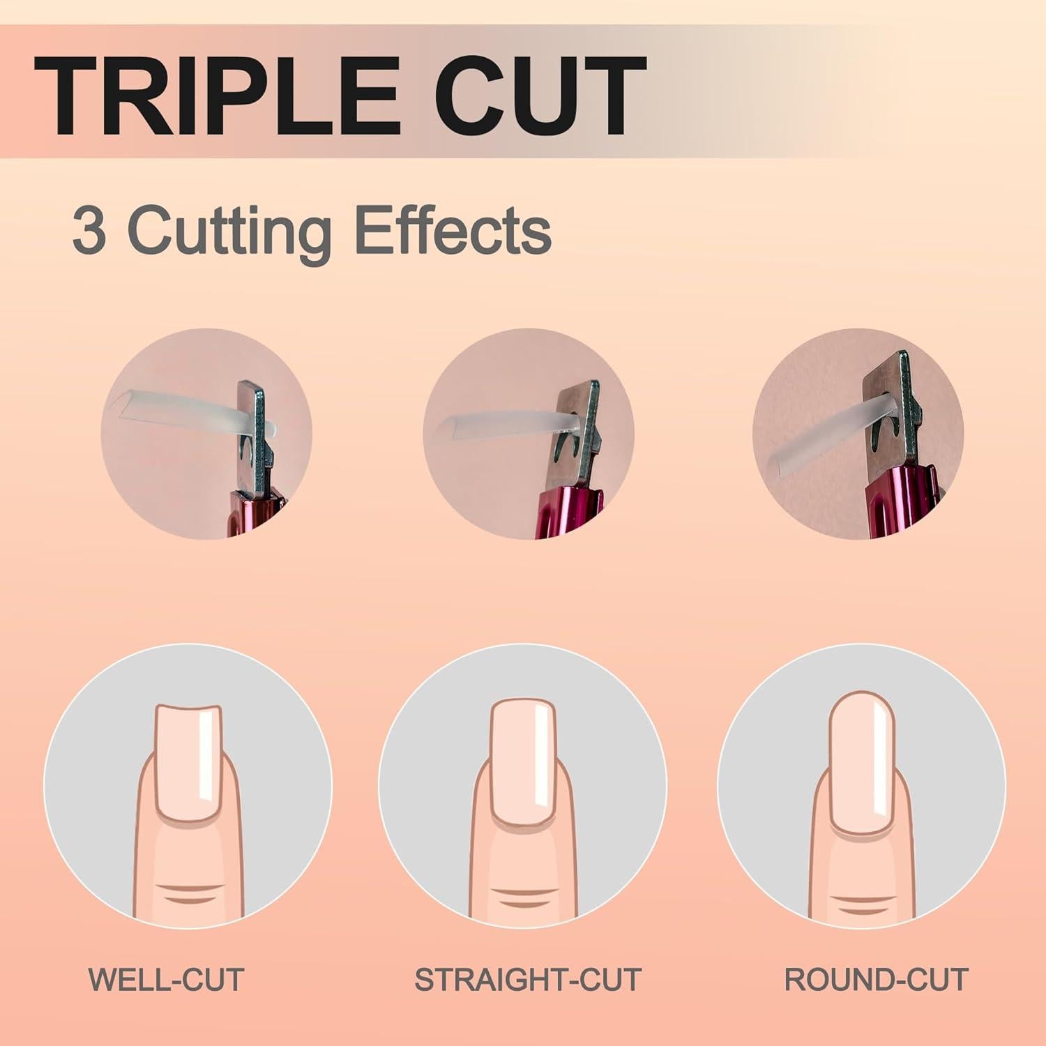 Cortador de Uñas Acrílicas XIRON Ajustable Rosa 16.5cm