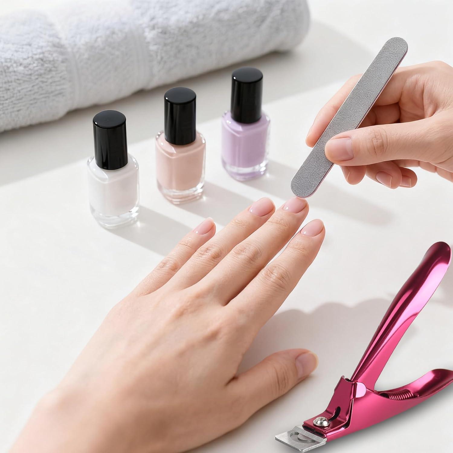 Cortador de Uñas Acrílicas XIRON Ajustable Rosa 16.5cm