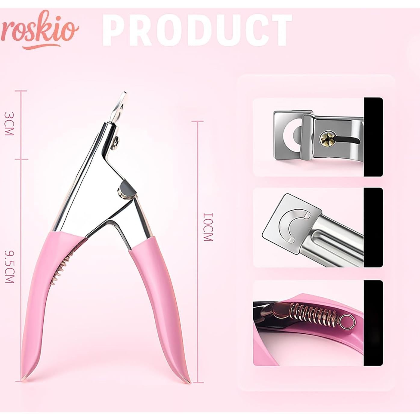 Cortauñas Acrílico Profesional Roskio - Cortador de Uñas de Gel UV