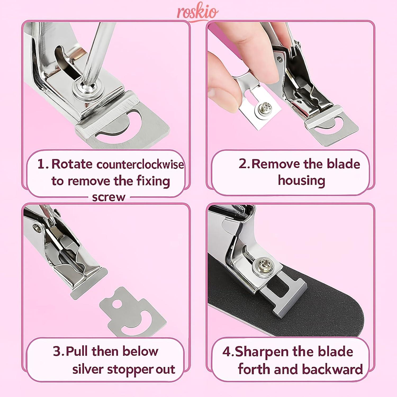 Cortauñas Acrílico Profesional Roskio - Cortador de Uñas de Gel UV