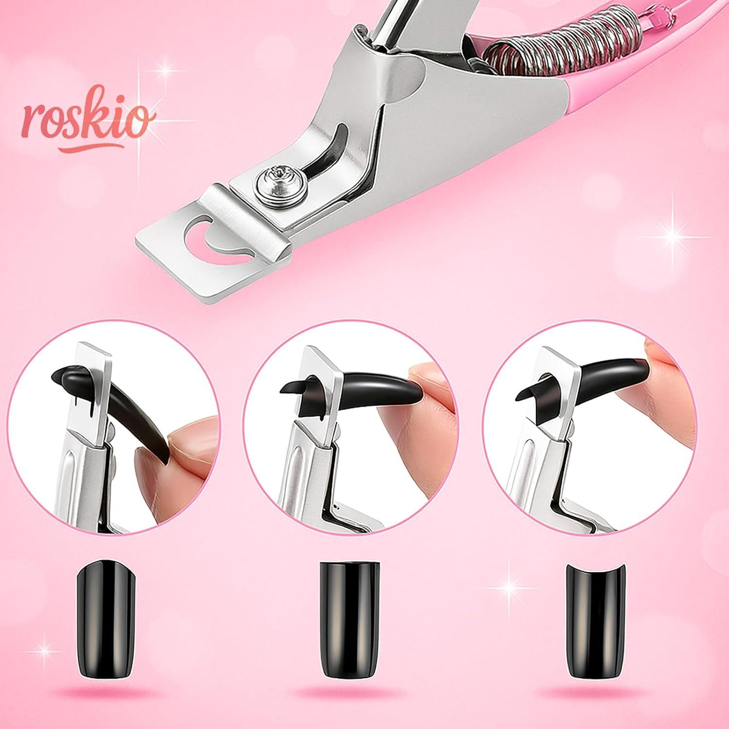 Cortauñas Acrílico Profesional Roskio - Cortador de Uñas de Gel UV