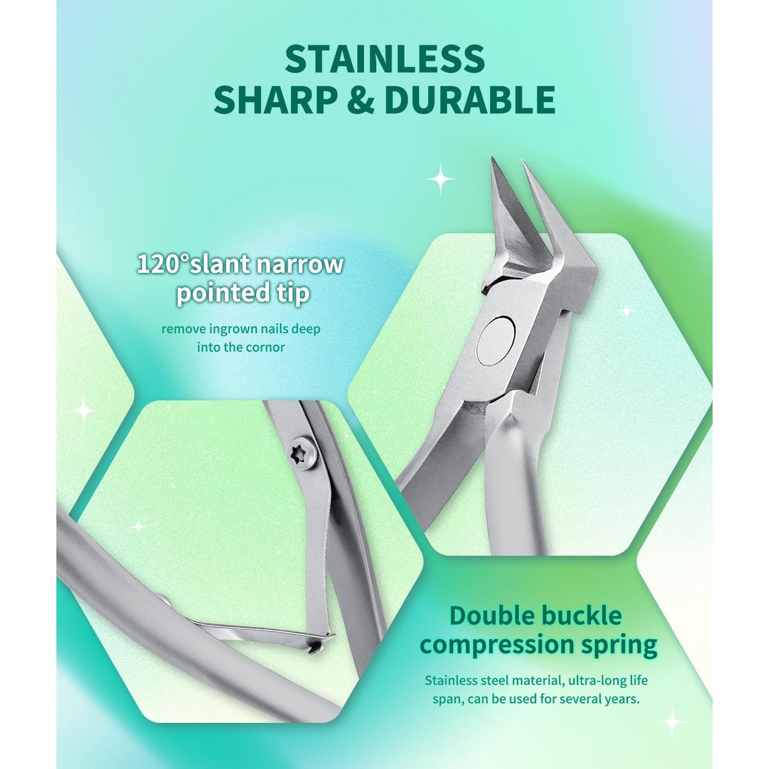 Cortador de Uñas Encarnadas ILLFER Acero Inoxidable Plata