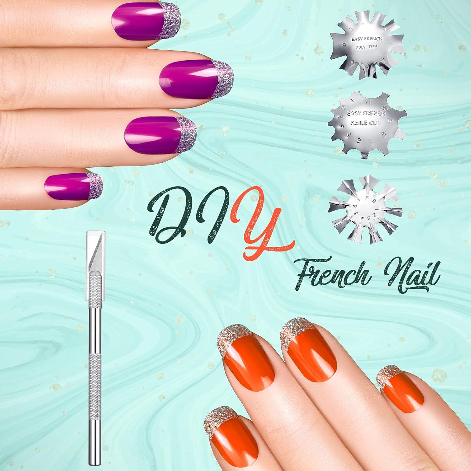 Cortador de Uñas Francesas Maitys 3 Piezas Acero Inoxidable