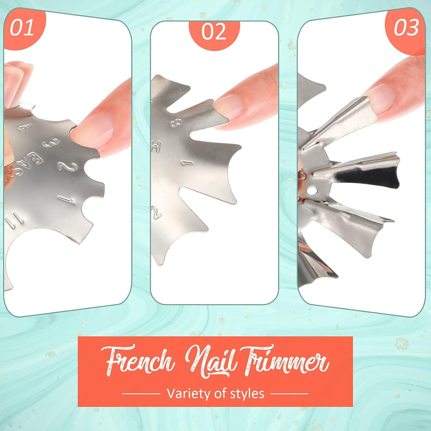 Cortador de Uñas Francesas Maitys 3 Piezas Acero Inoxidable