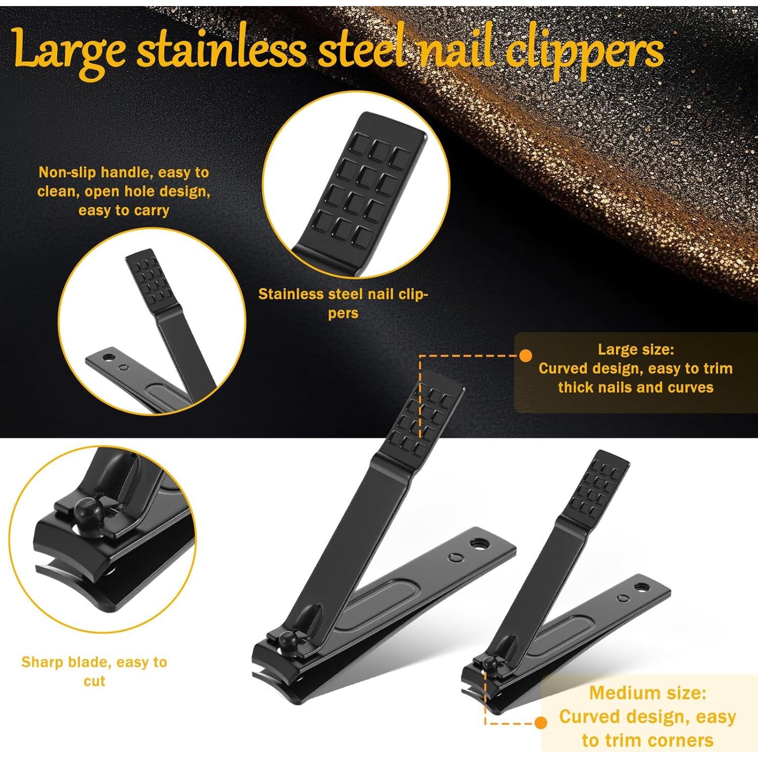 Cortauñas Grande y Pequeño FdcZeyxior Acero Inoxidable