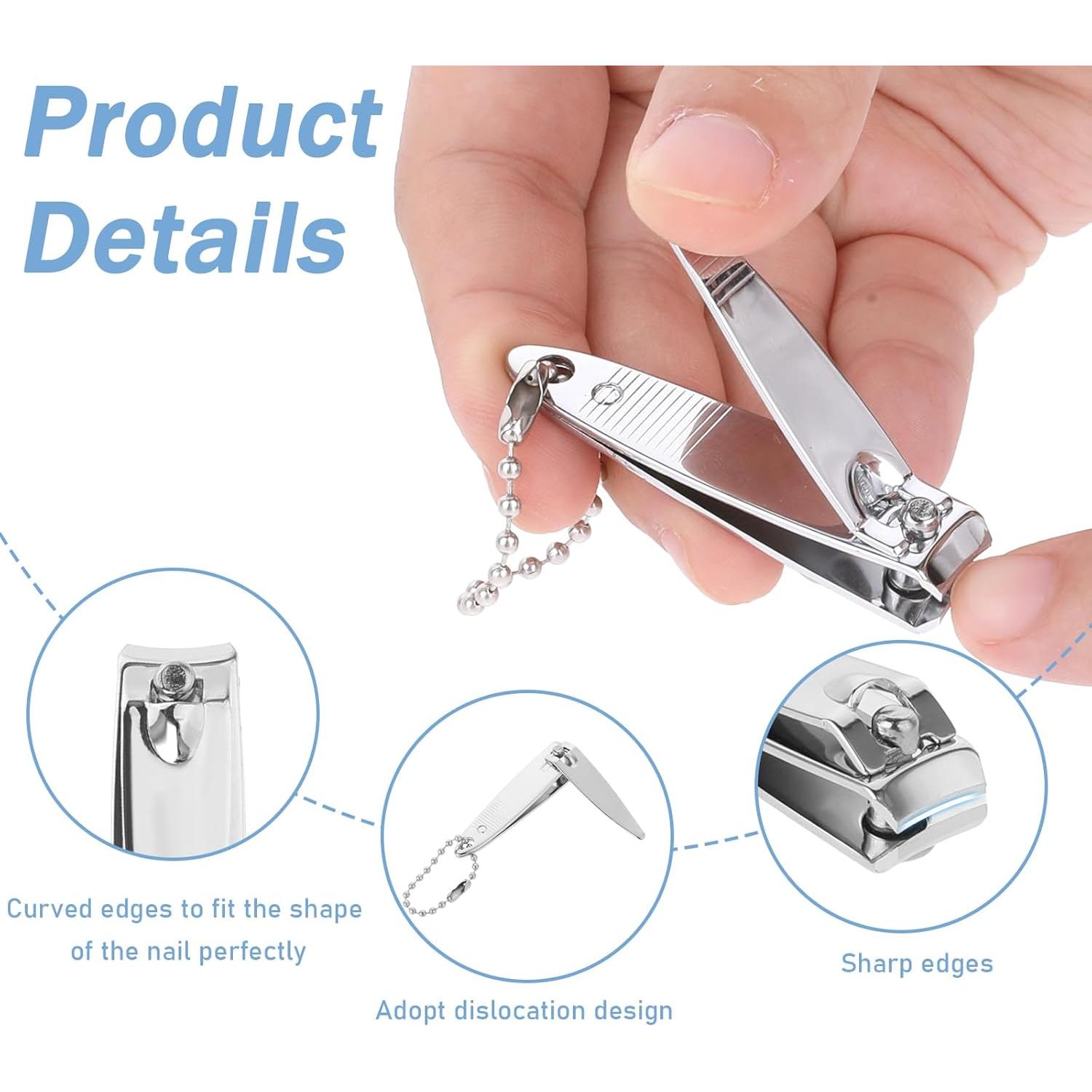 Cortauñas de Acero Inoxidable Salbsever - 4 Piezas Mini 5.08 cm