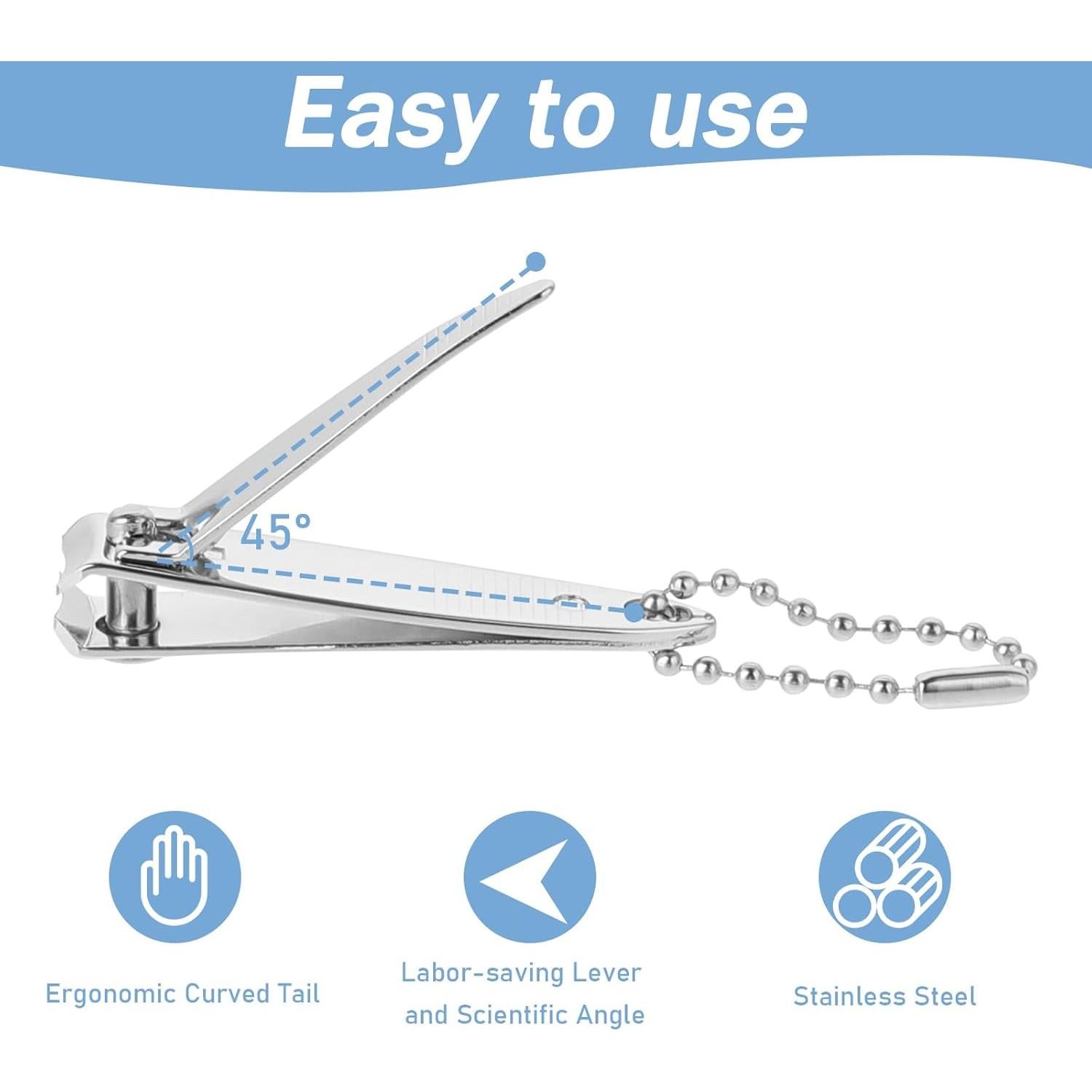 Cortauñas de Acero Inoxidable Salbsever - 4 Piezas Mini 5.08 cm