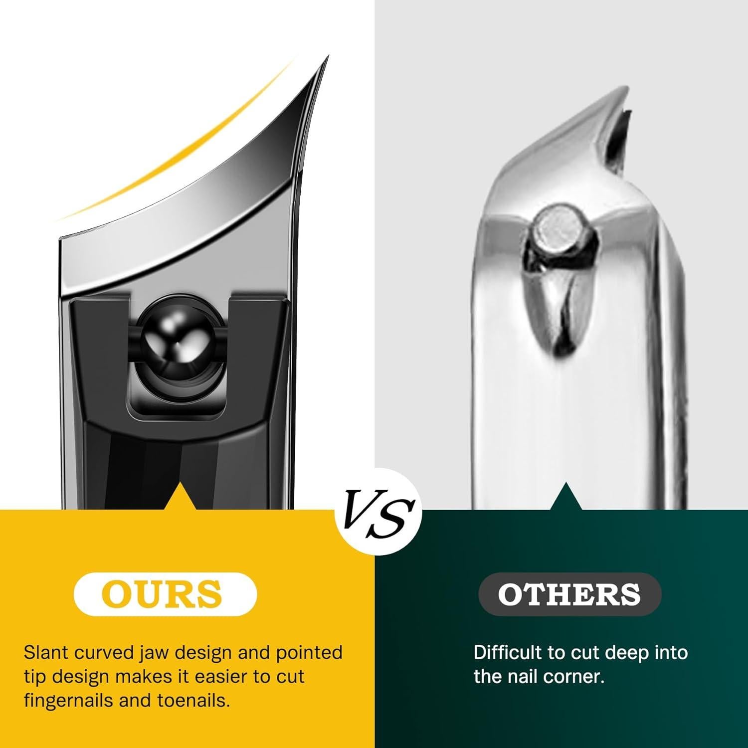 Cortauñas Curvado FVION para Uñas Encarnadas - Negro