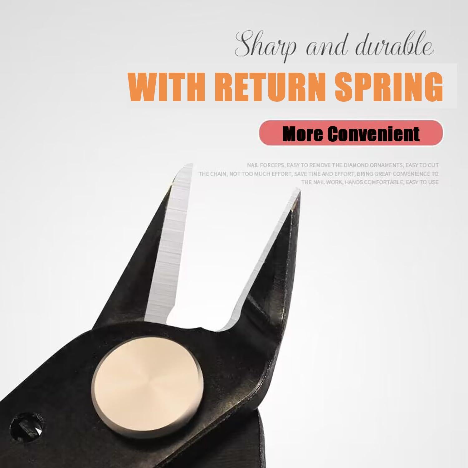 Removedor de Decoraciones de Uñas GULELAYAR Acero Inoxidable Rosa