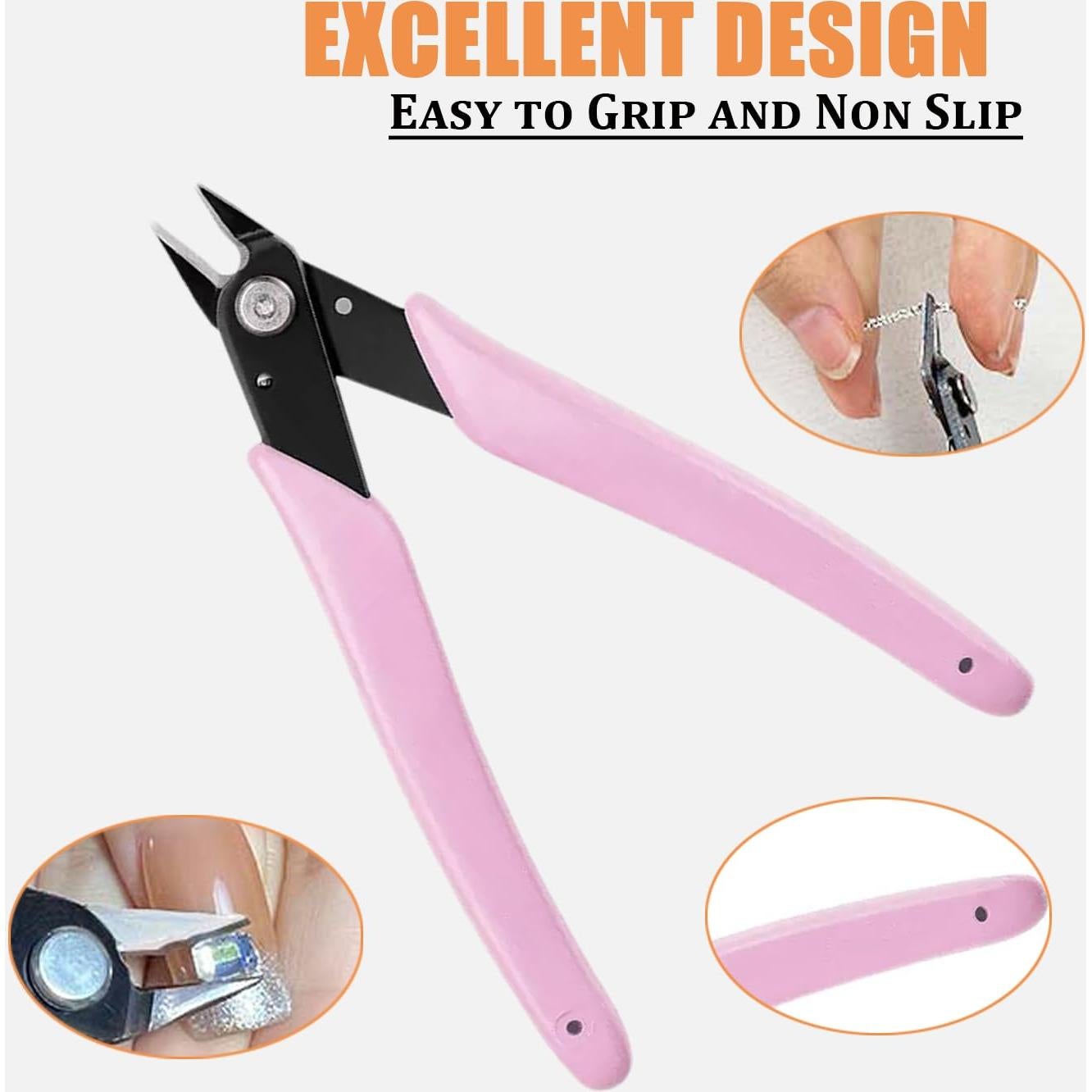 Removedor de Decoraciones de Uñas GULELAYAR Acero Inoxidable Rosa