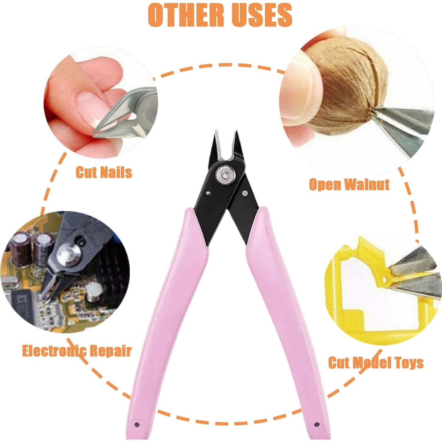 Removedor de Decoraciones de Uñas GULELAYAR Acero Inoxidable Rosa