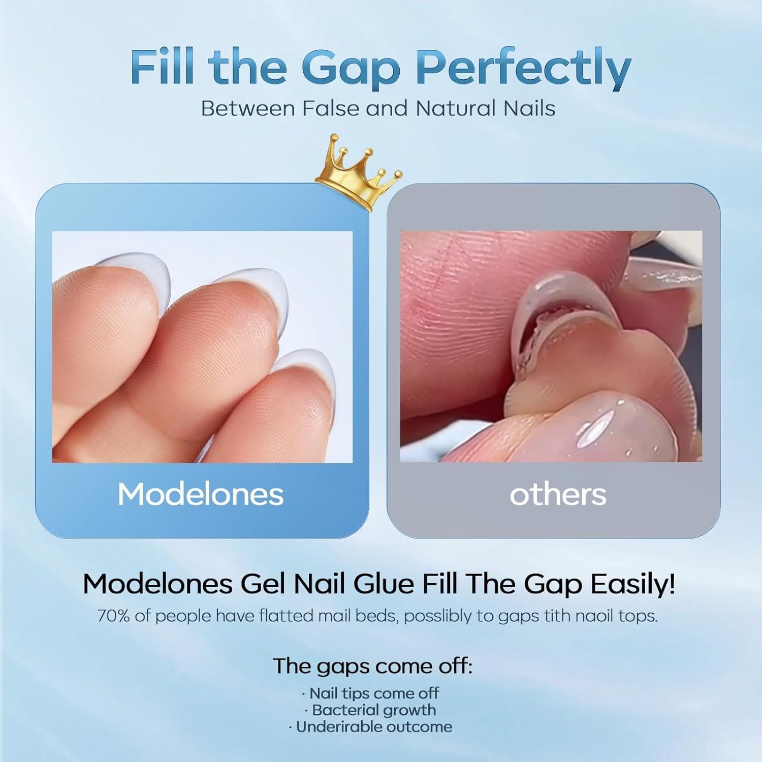 Gel Adhesivo para Uñas Modelones 15ml Base Coat Pincel