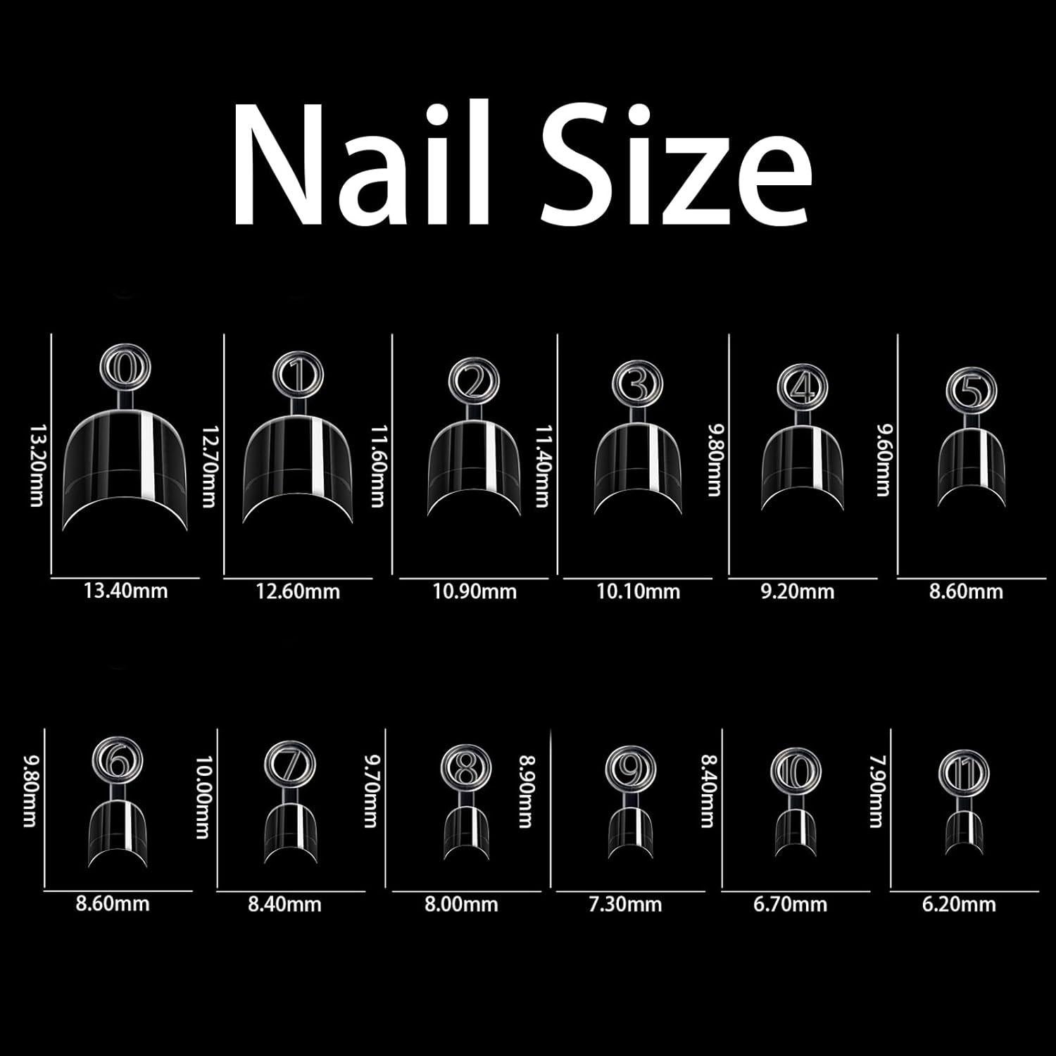 Puntas de Uñas Almendra y Cuadradas WOWITIS 480 Pcs