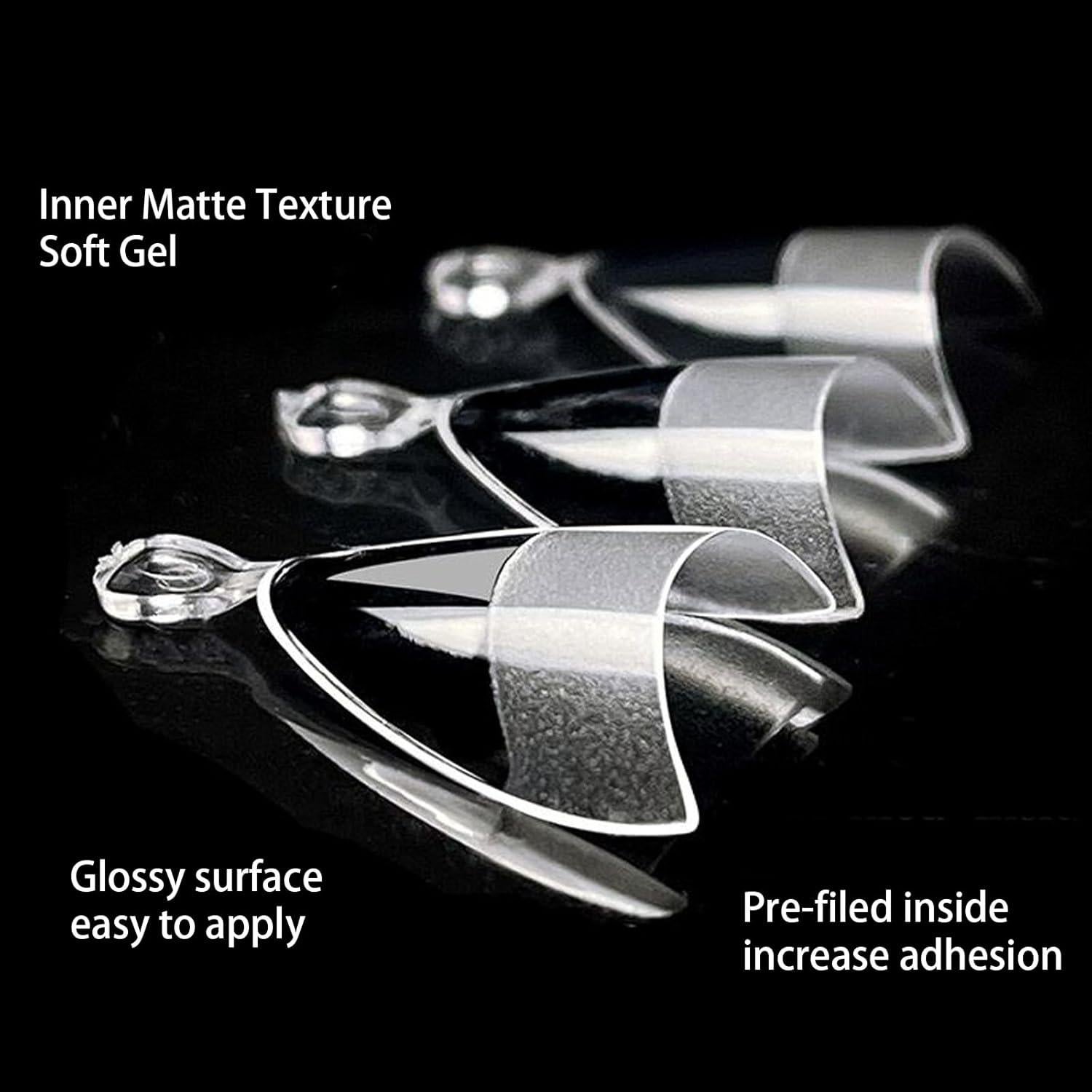 Puntas de Uñas Almendra y Cuadradas WOWITIS 480 Pcs