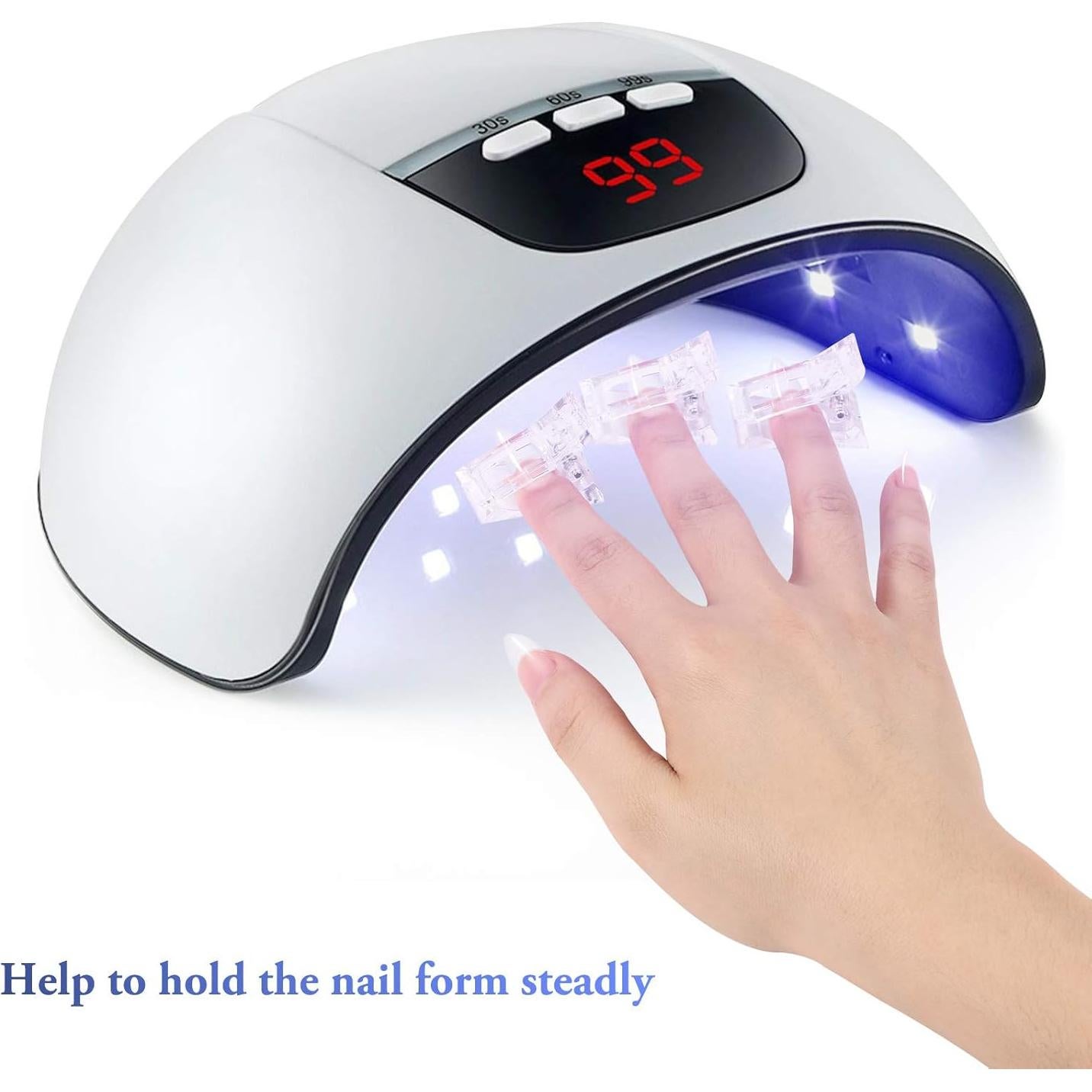 10 Clips Transparentes MIKIMIQI para Uñas de Gel + Cortador