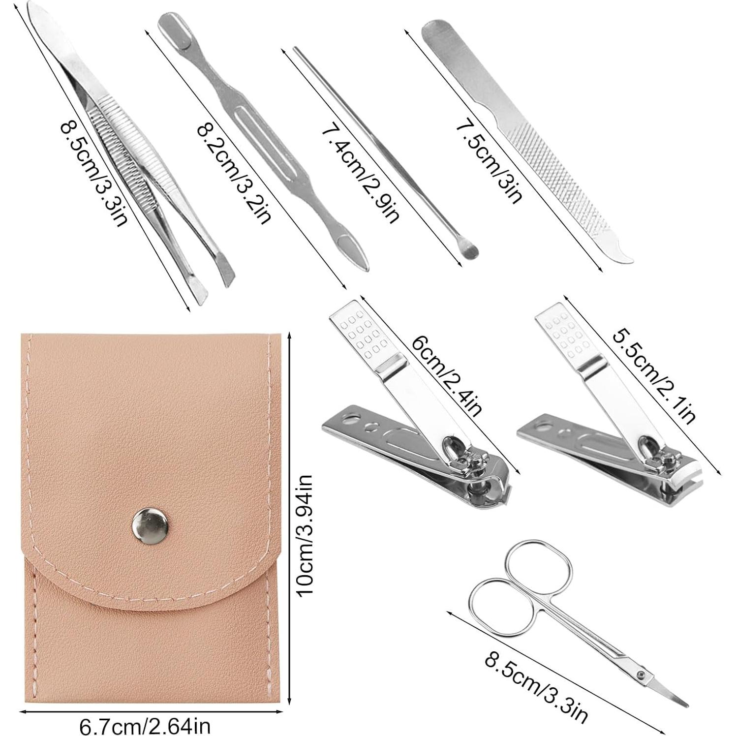 Juego de Manicura Terdey 24 Piezas 7 en 1 Acero Inoxidable