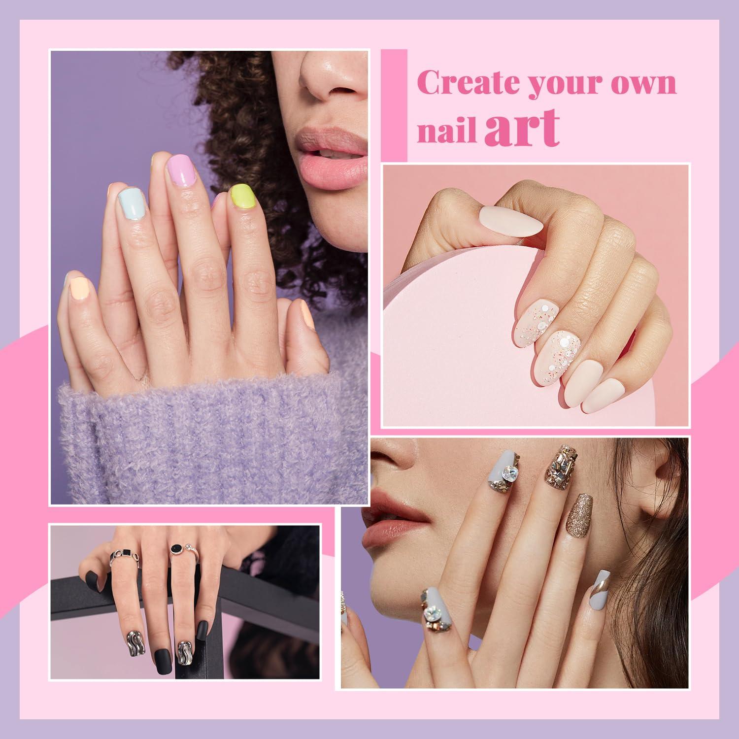 Juego de Puntas de Uñas Acrílicas Transparentes MORGLES 500 Pcs