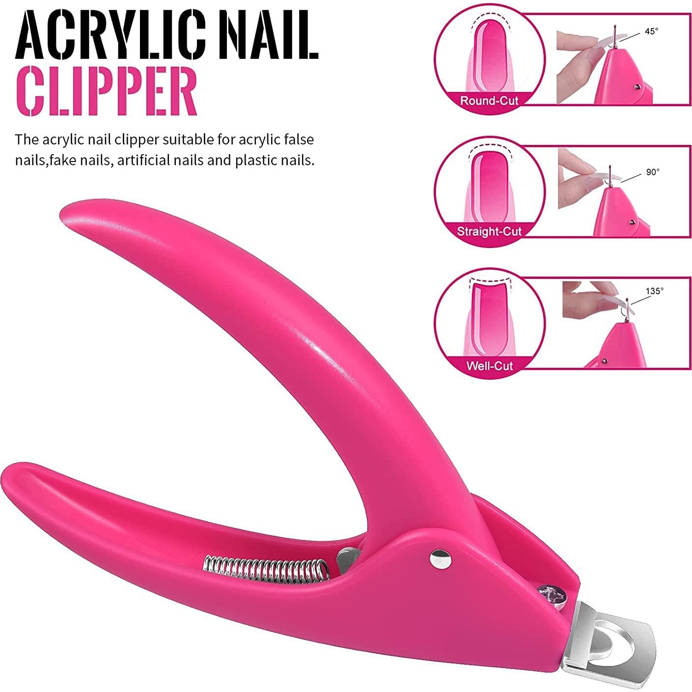 Juego de Puntas de Uñas Acrílicas Transparentes MORGLES 500 Pcs