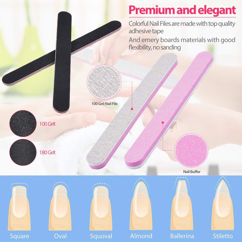 Juego de Puntas de Uñas Acrílicas Transparentes MORGLES 500 Pcs