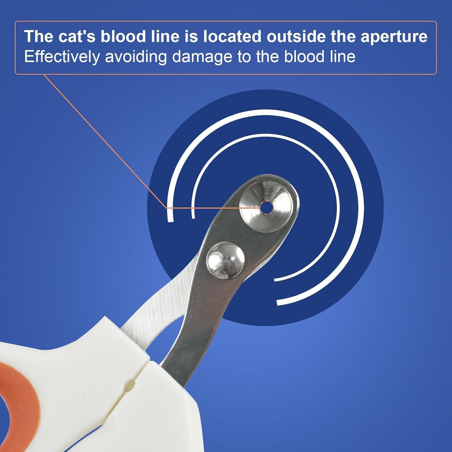 Cortauñas para Gatos LUNAMY con Agujero Circular 2mm - Naranja