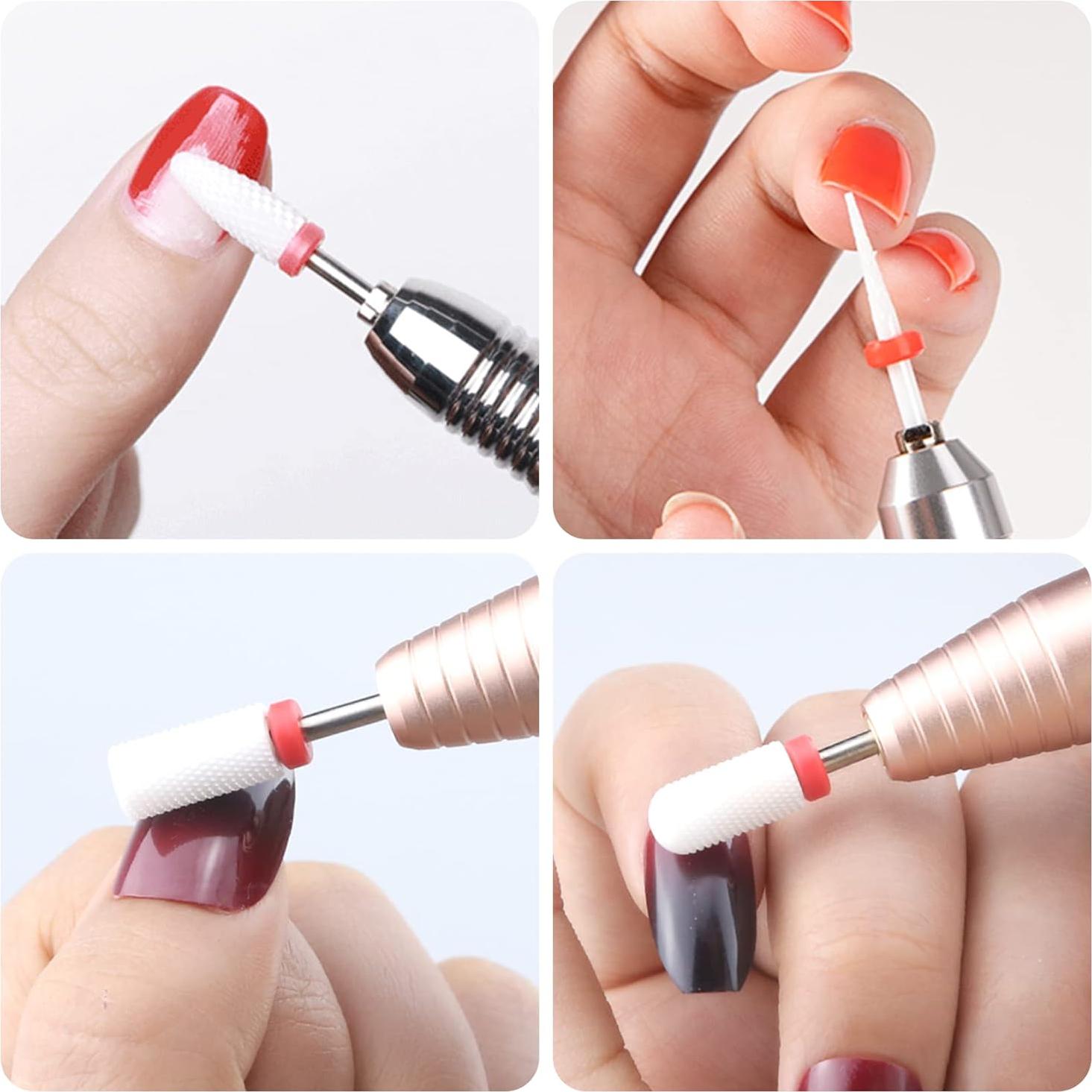 10 Piezas Brocas de Uñas Cerámica Homeet para Manicura