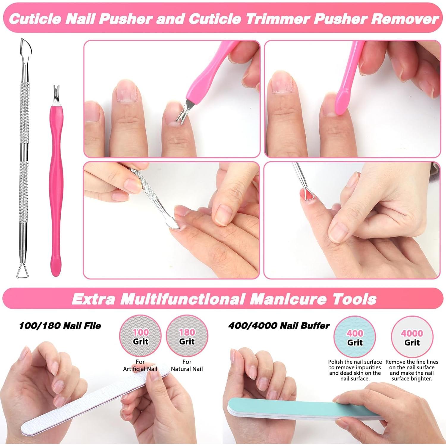 Juego de Tips de Uñas Coffin Transparentes Qinzave 600 Piezas