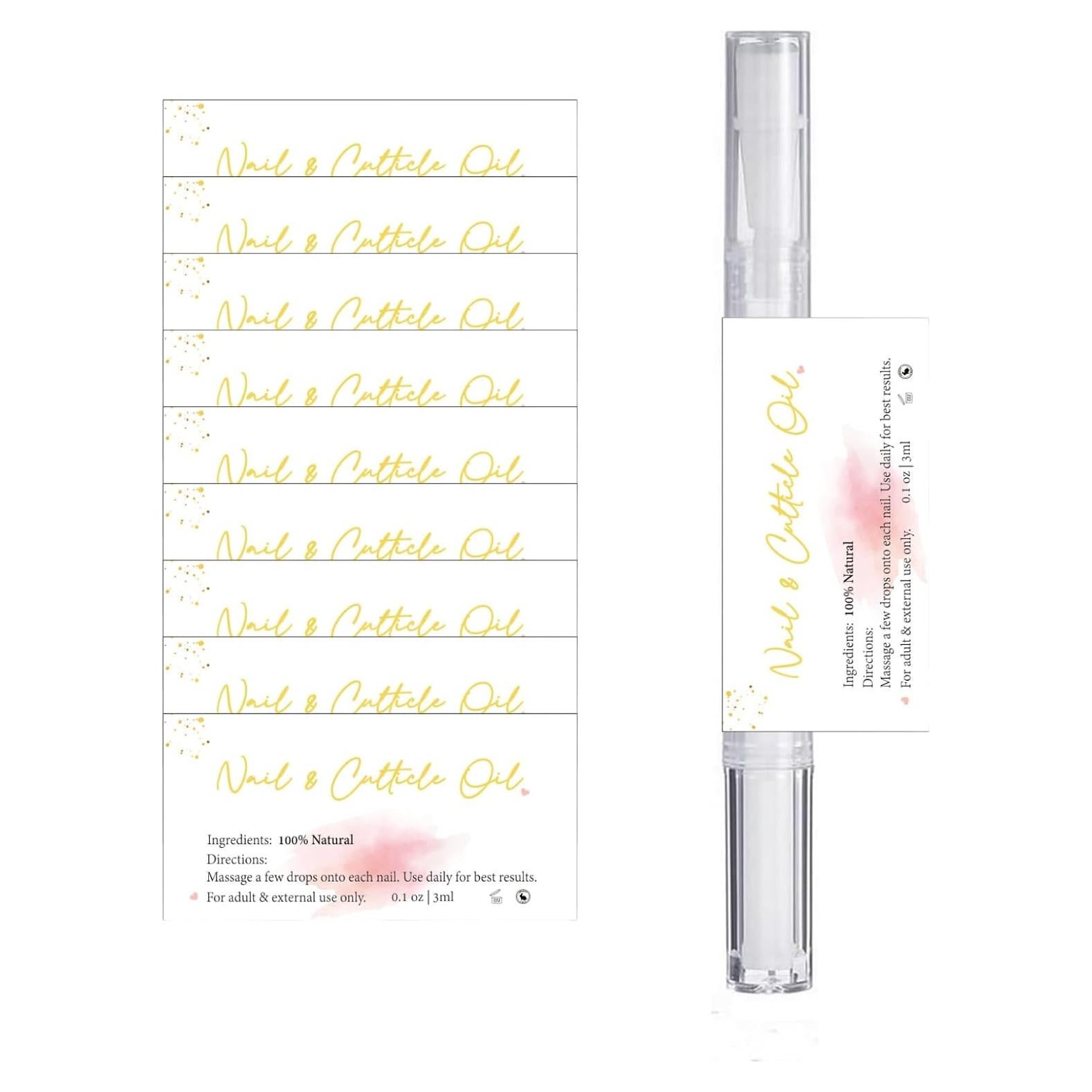 Etiquetas para Lápiz de Aceite de Cutícula Mocomfor 100pcs