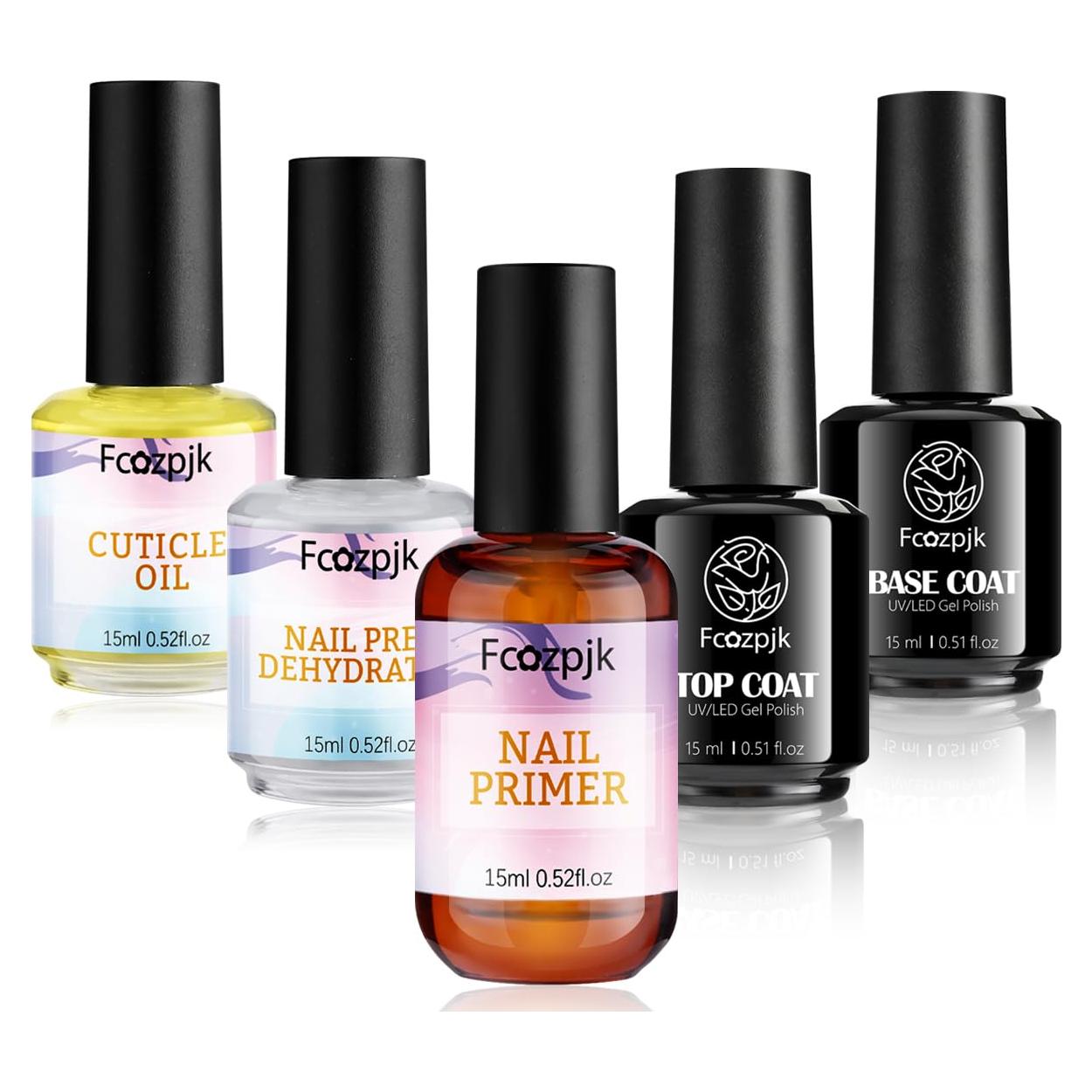 Kit de Preparación de Uñas Jinfei 5 PZS - Deshidratador, Primer, Aceite