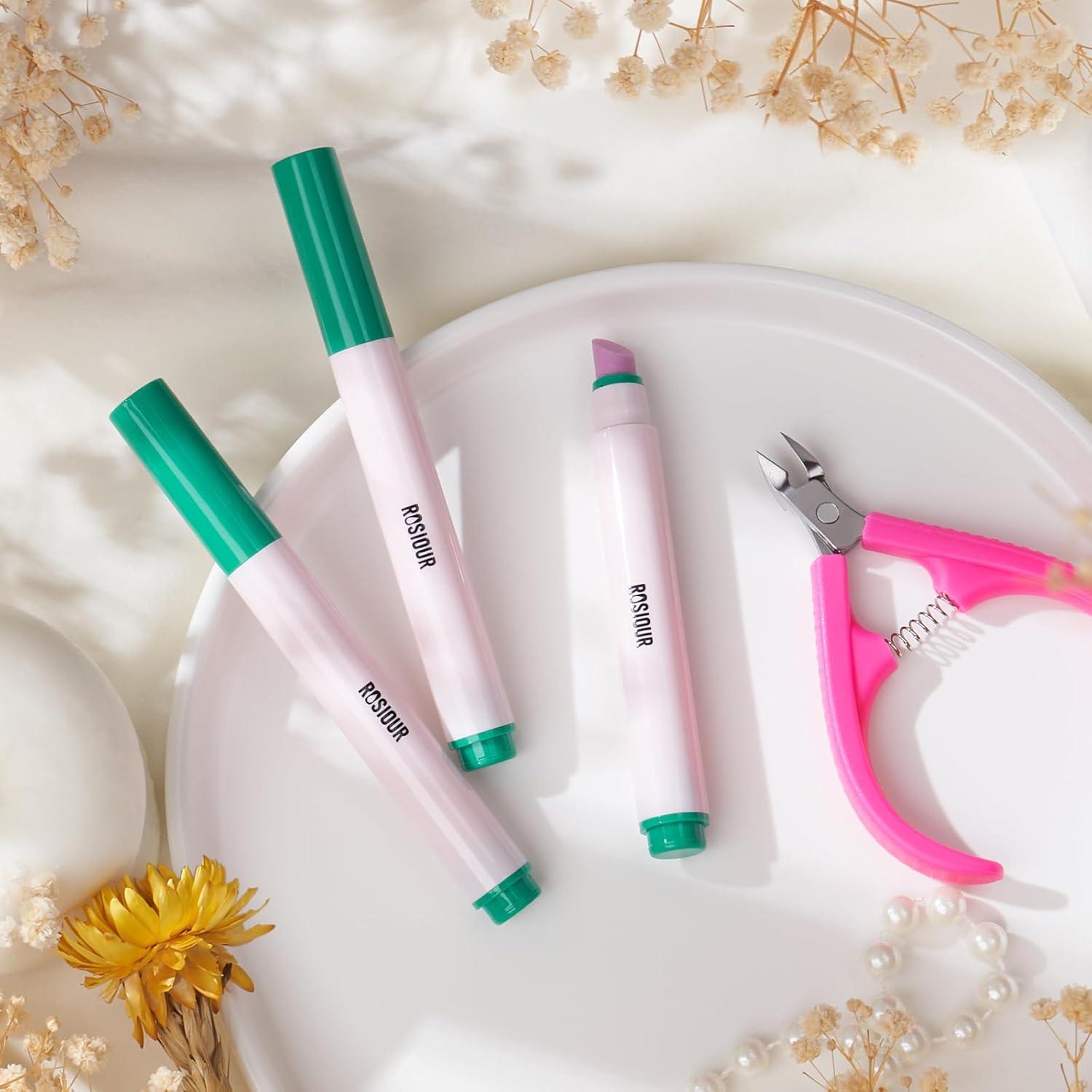 Bolígrafo Empujador de Cutículas Rosiour 3 en 1 Cerámica 12.7cm