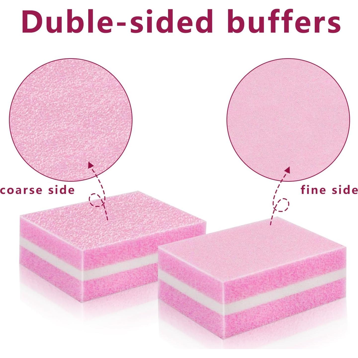 Bloques de Pulido de Uñas LNAUJS, 12 Piezas Doble Grano