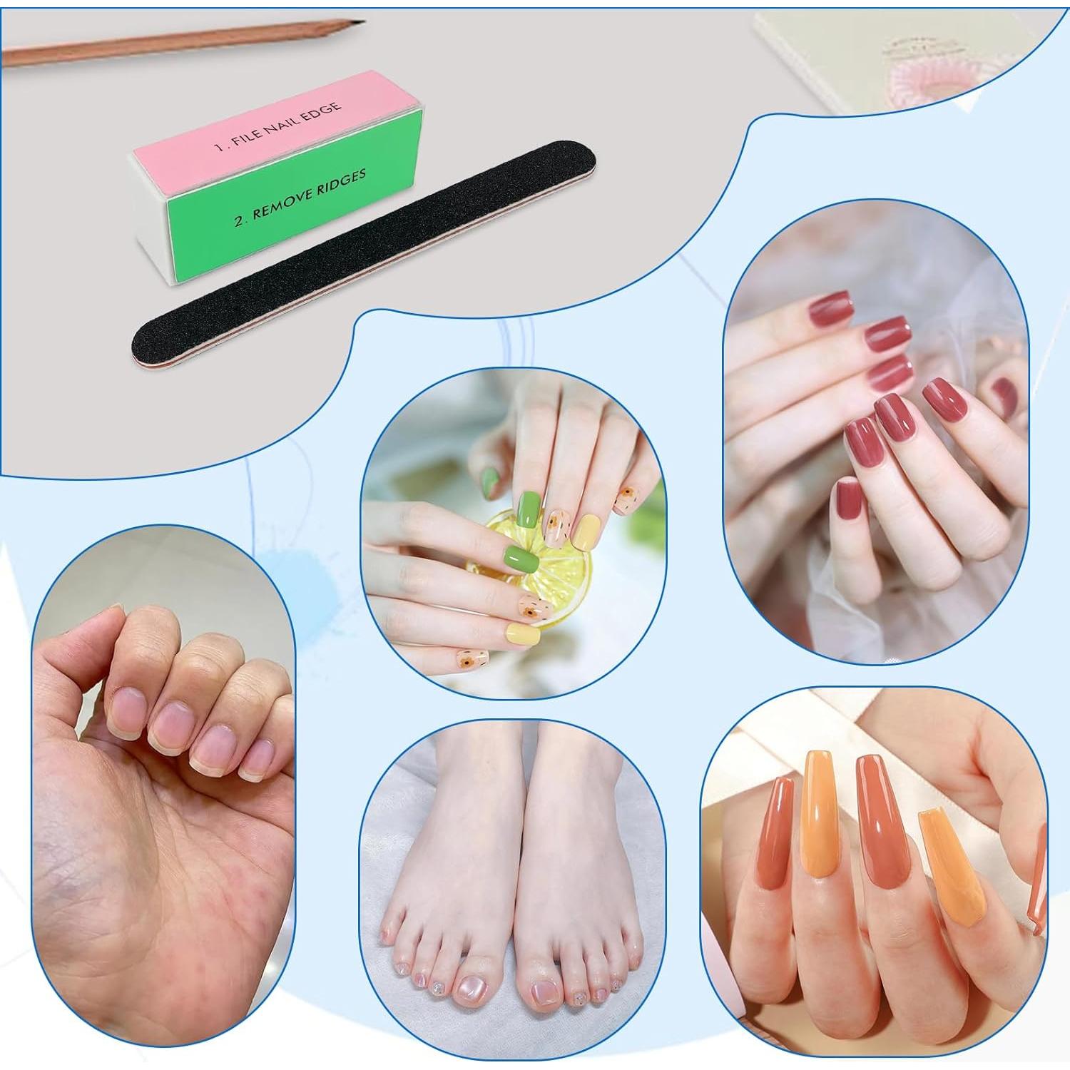 Set de Lima de Uñas Negra y Pulidor Esponja Grande LNAUJS