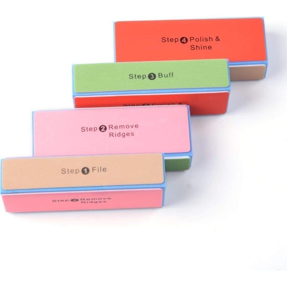 Bloque de Pulido de Uñas AHIER 10 Piezas 4 Vías Colorido