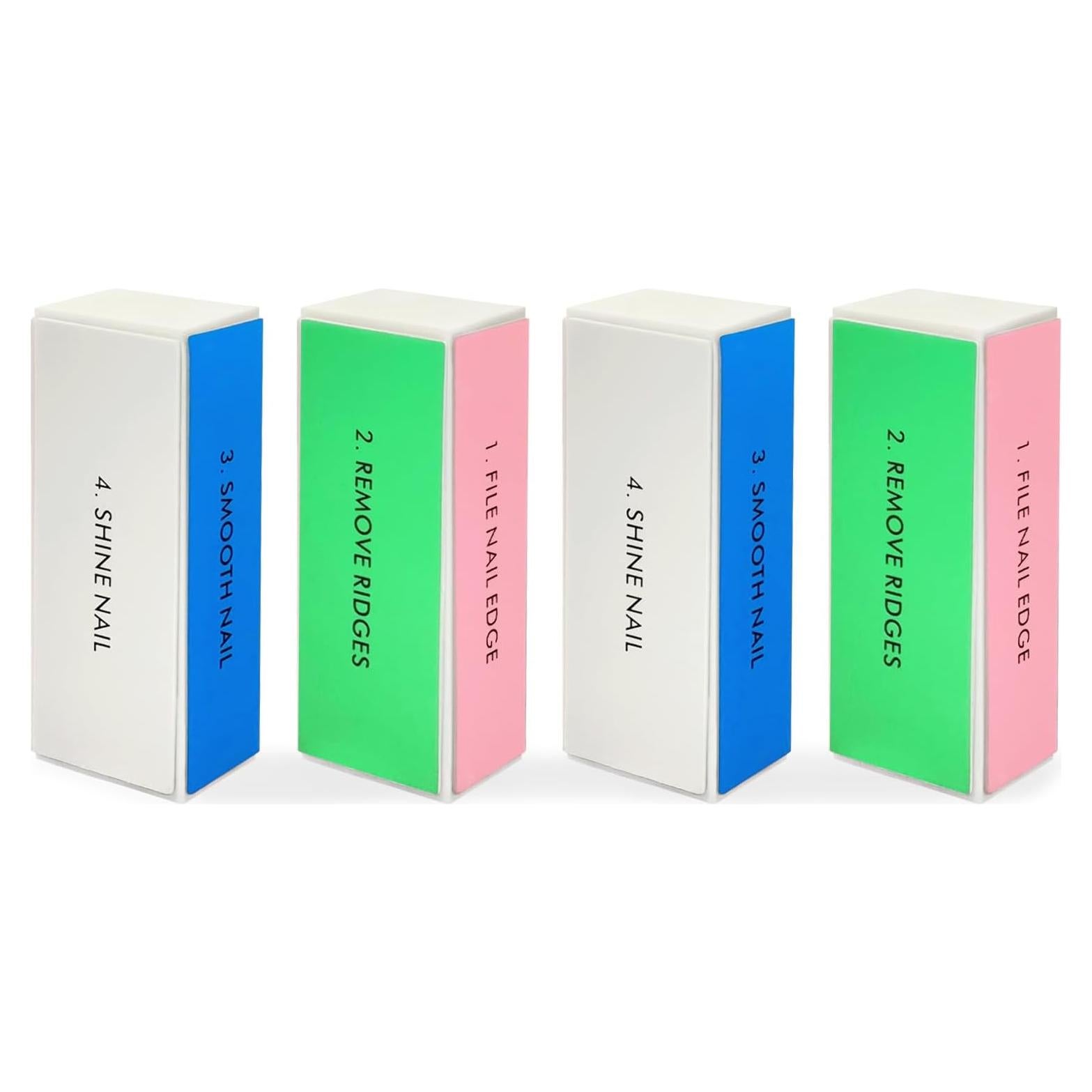 Bloque de Pulido de Uñas LNAUJS 4 Piezas Esponja 9x3.5 cm