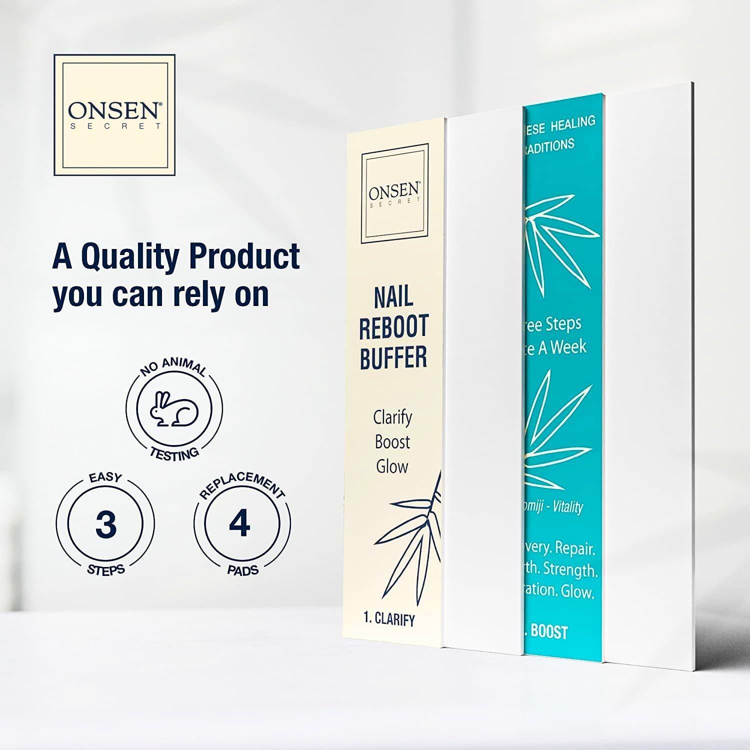 Pads de Reemplazo Onsen Secret para Bloque de Pulido de Uñas - 12 Unidades