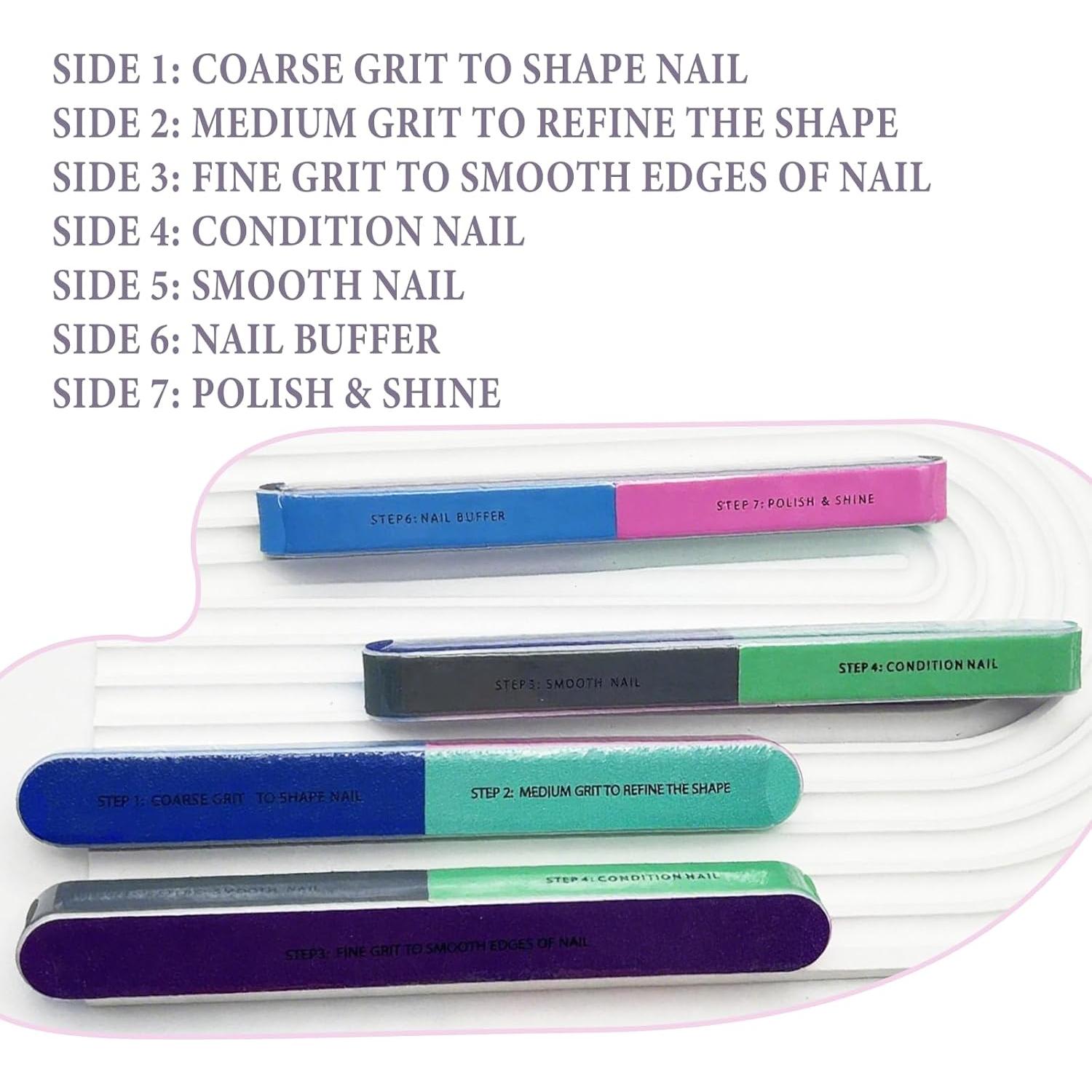 Conjunto de Archivos y Pulidores de Uñas IVICOO 7-en-1 180/240 Grano