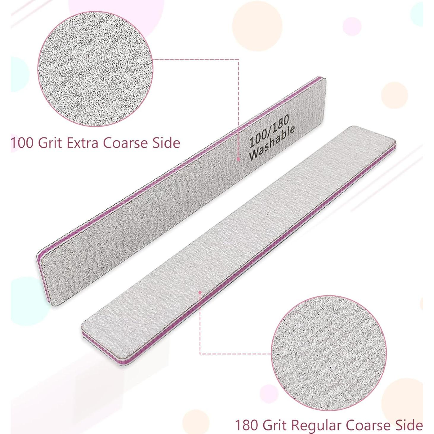 Juego de Lima y Bloque de Pulido de Uñas LNAUJS Rosa