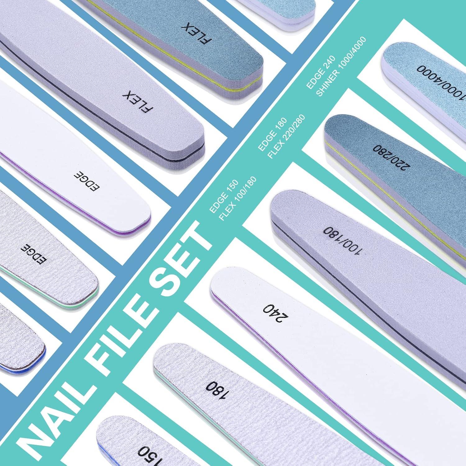 Juego de Lima de Uñas Morgles 12 Pcs Grano 100-4000