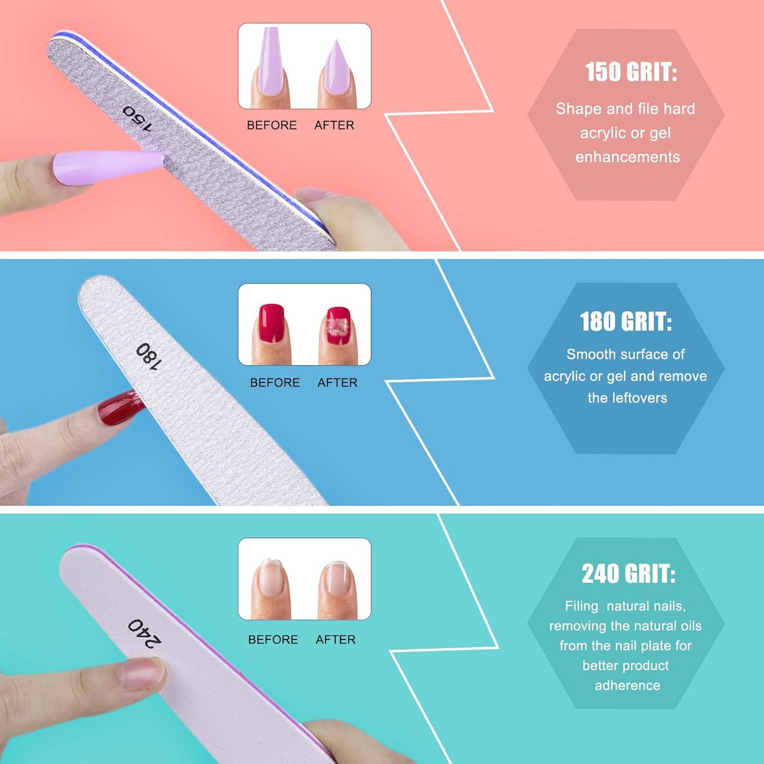 Juego de Lima de Uñas Morgles 12 Pcs Grano 100-4000